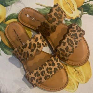 2/$30 Cheetah slide sandals